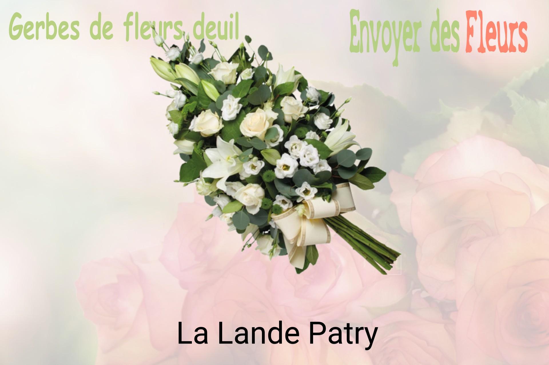 Gerbe de fleurs de deuil livrée à La Lande-Patry